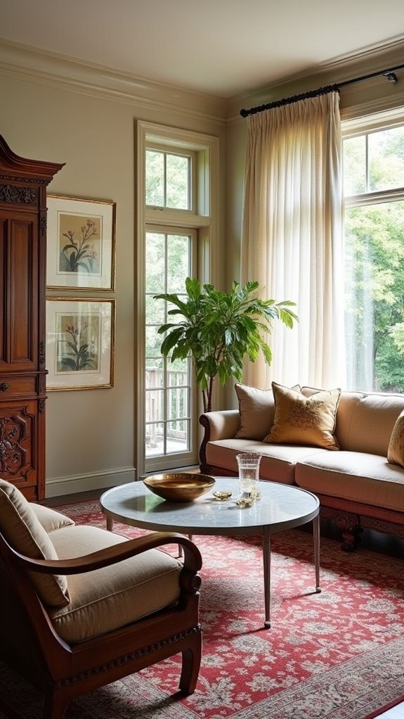 antique accents enhance modernity