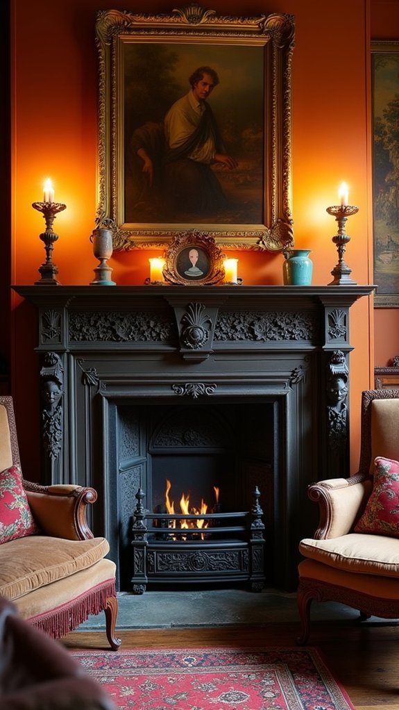 antique fireplace insert elegance