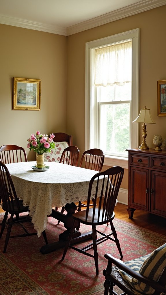 antique furniture enhances atmosphere