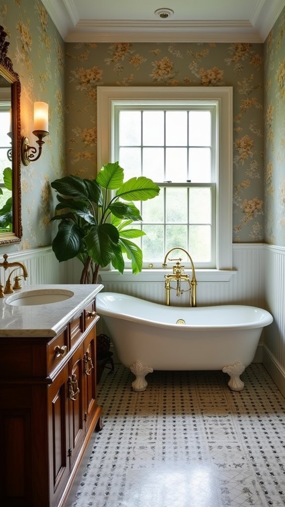 antique mirrors enhance decor