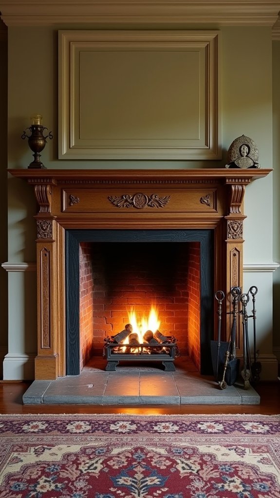 authentic historic fireplace charm