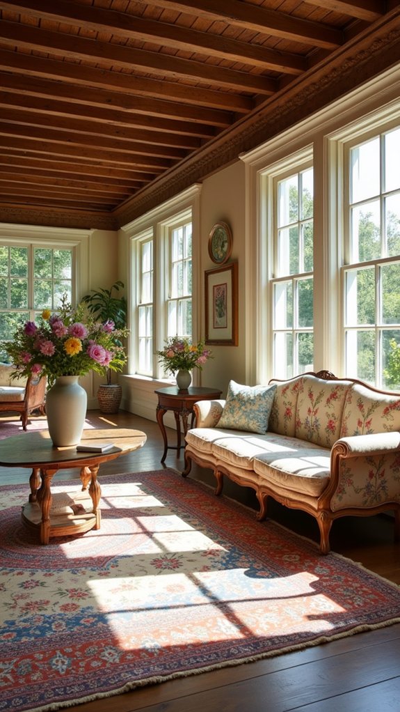 bold floral decor integration