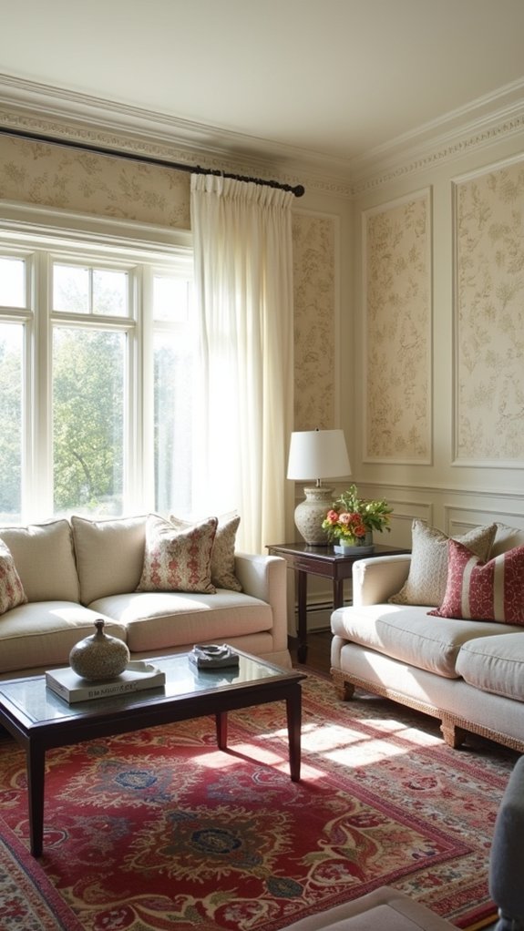 bold wallpaper accent walls