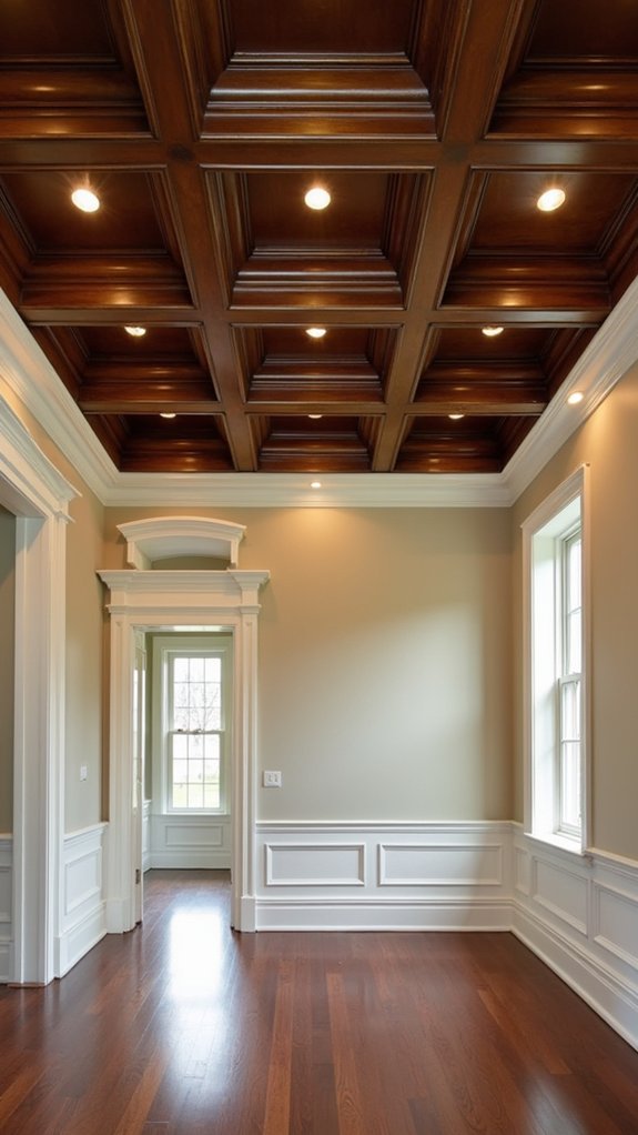 coffered ceilings enhance elegance