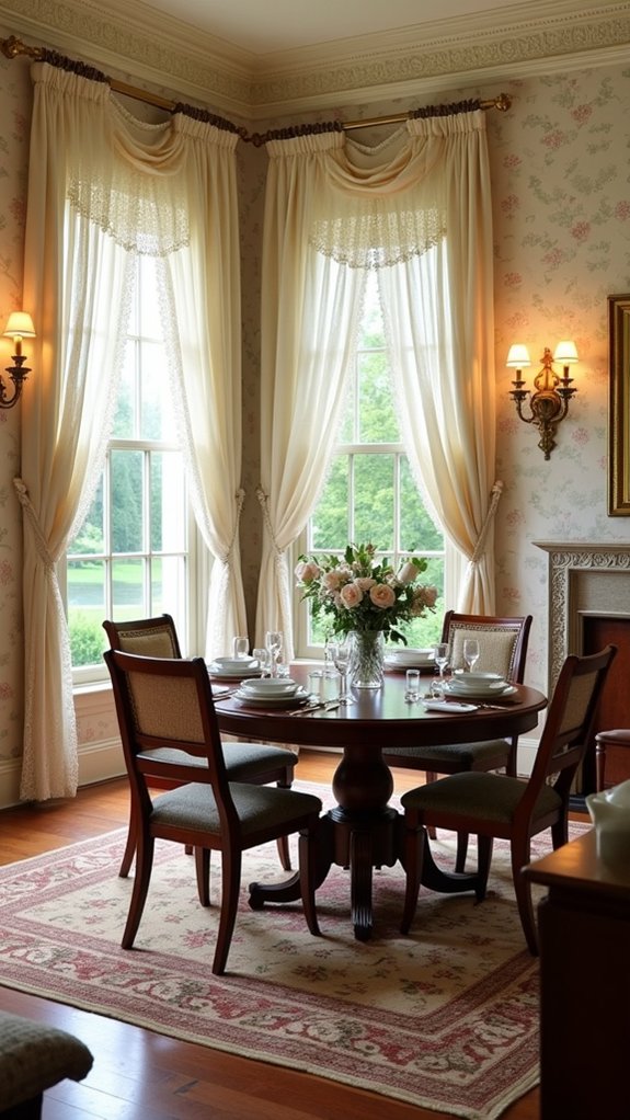 colonial patterns enhance vintage elegance