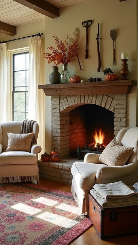 cozy fireplace warm ambiance