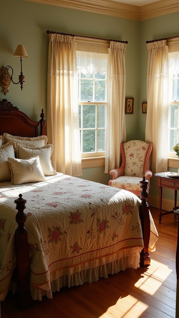 cozy quilts enhance colonial charm