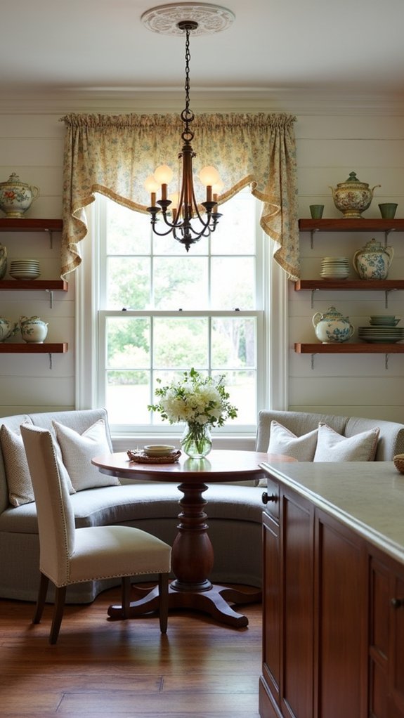 cozy rustic breakfast nook