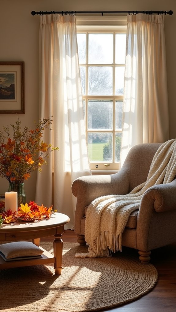 cozy textiles enhance warmth