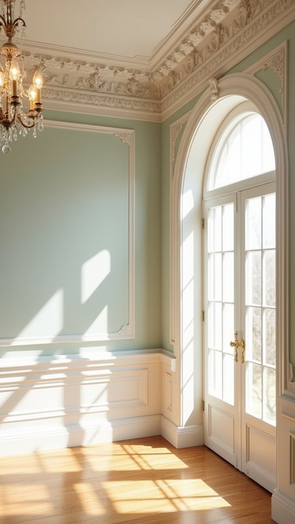 crown molding enhances elegance