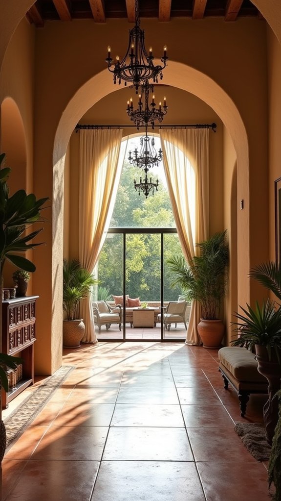 elegant arched doorways enhance