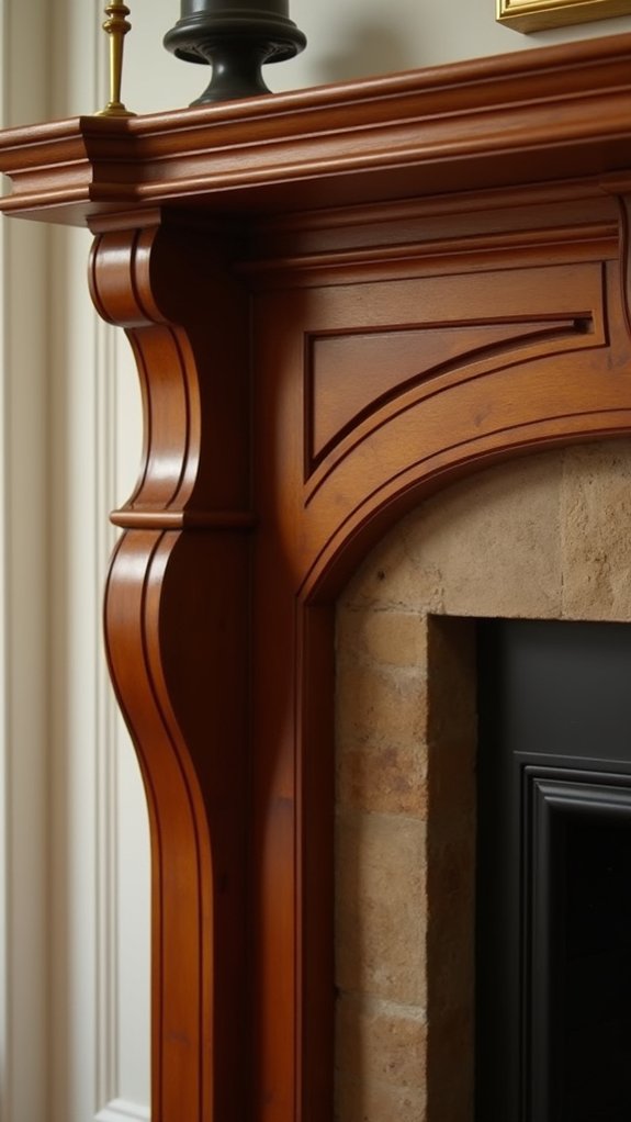 elegant colonial mantel molding