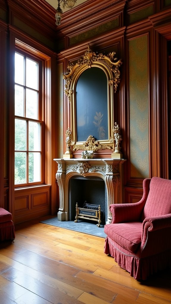 elegant decorative trims enhance