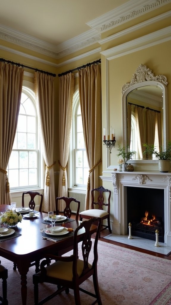 elegant draperies and shutters