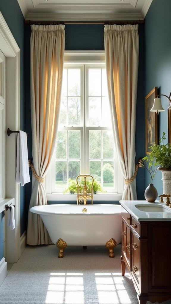 elegant draperies enhance sophistication