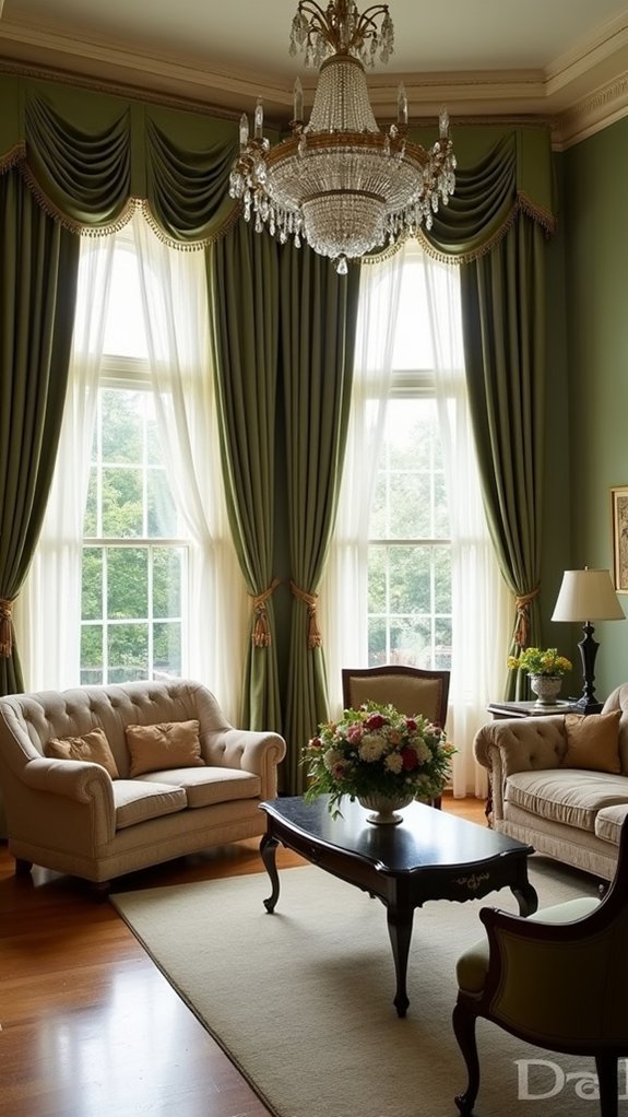 elegant drapery enhances sophistication