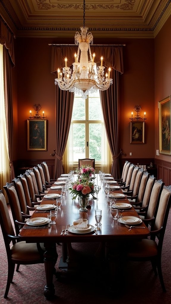 elegant long table dining