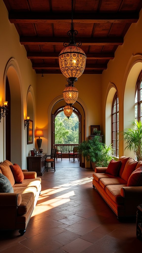 elegant warm lighting accents