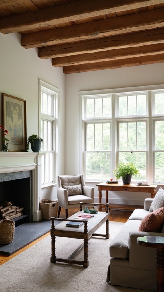 exposed beams enhance elegance