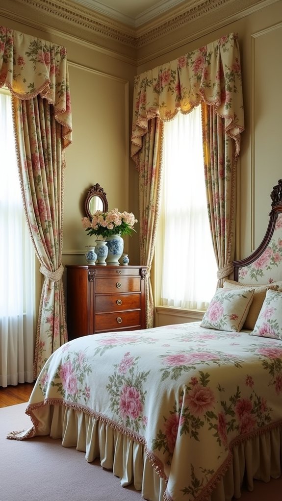floral patterns create warmth