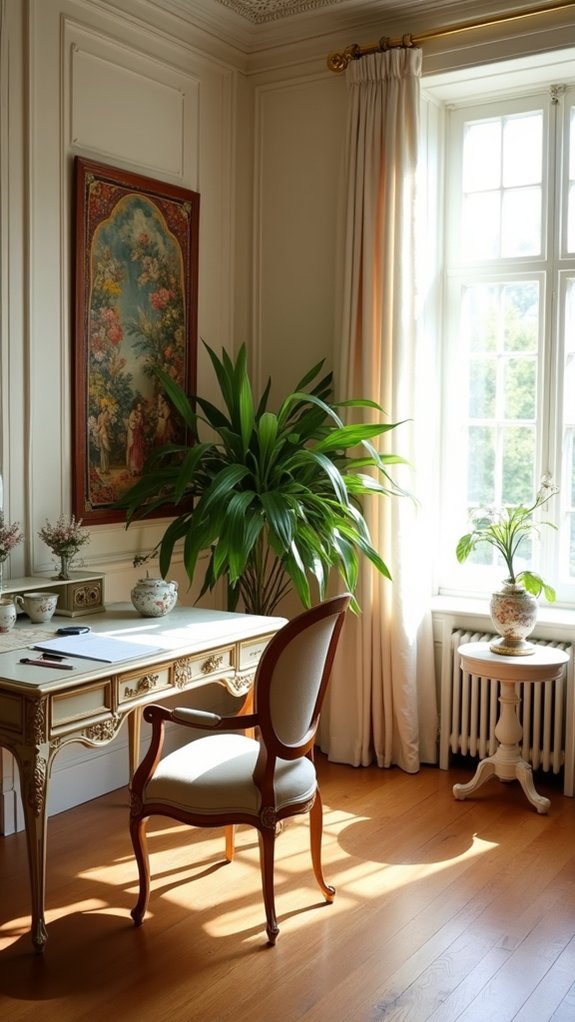 french elegance in workspace