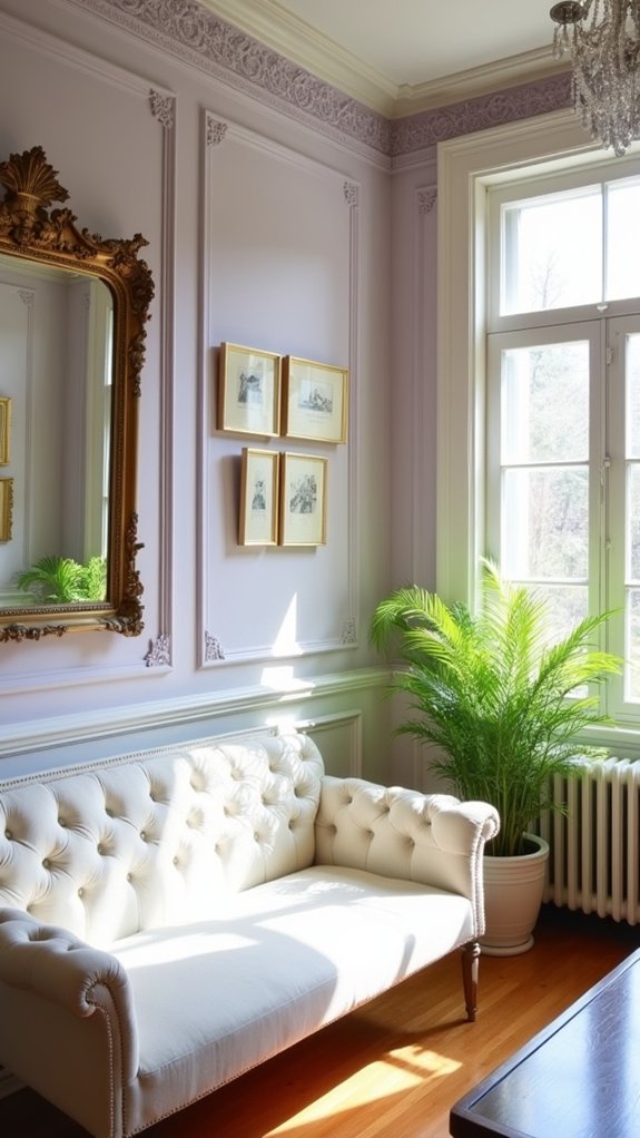 french inspired accent wall elegance