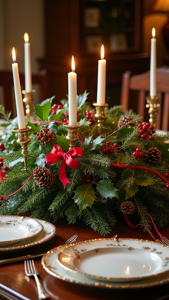 fresh greens holiday centerpiece