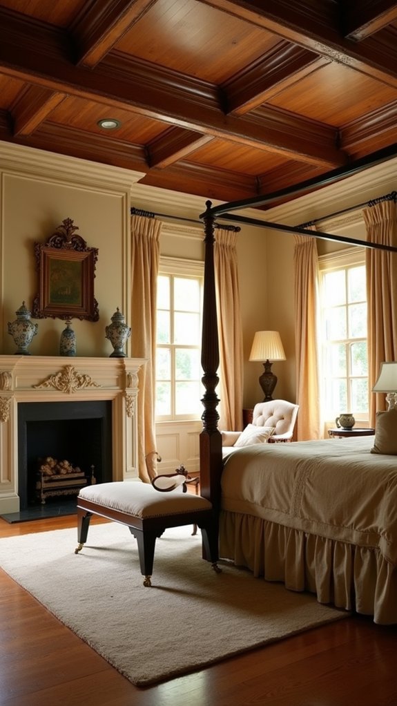 grand fireplace as centerpiece