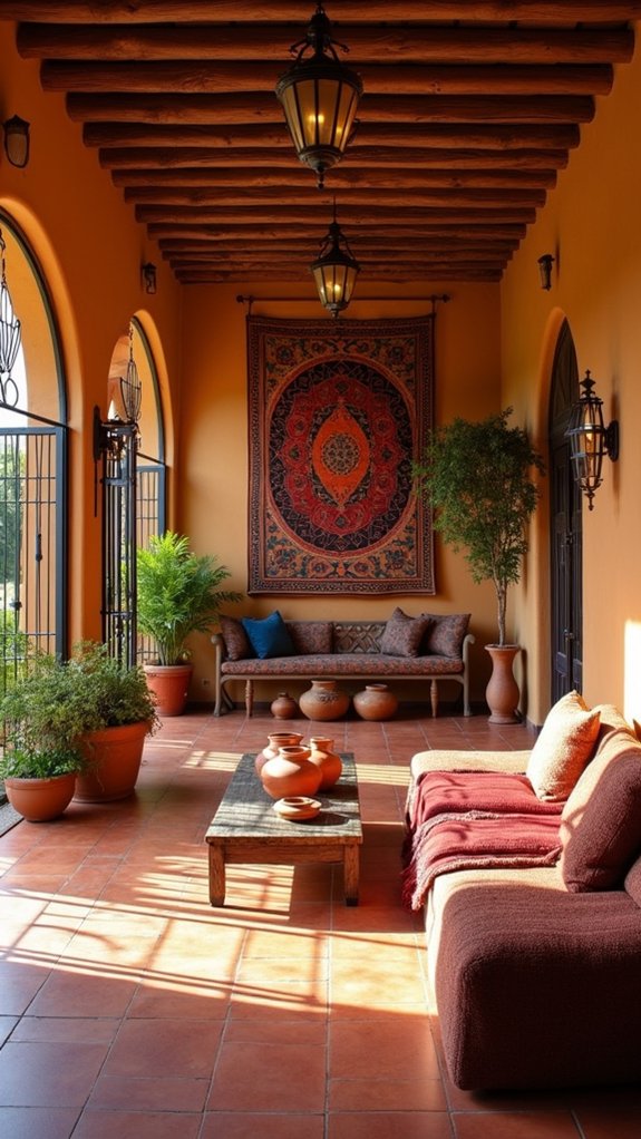 handcrafted pottery enhances decor