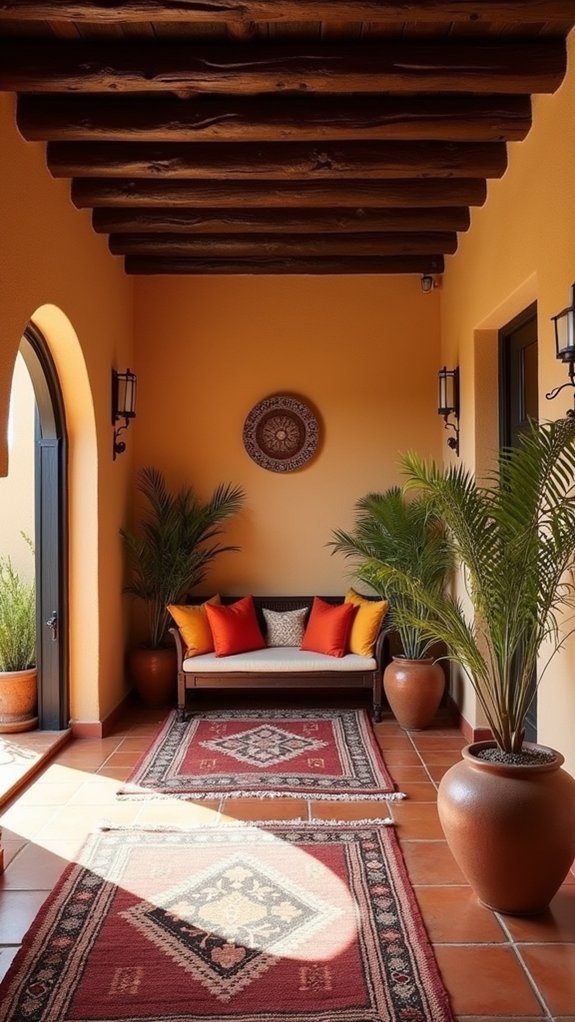 handwoven rugs enhance ambiance