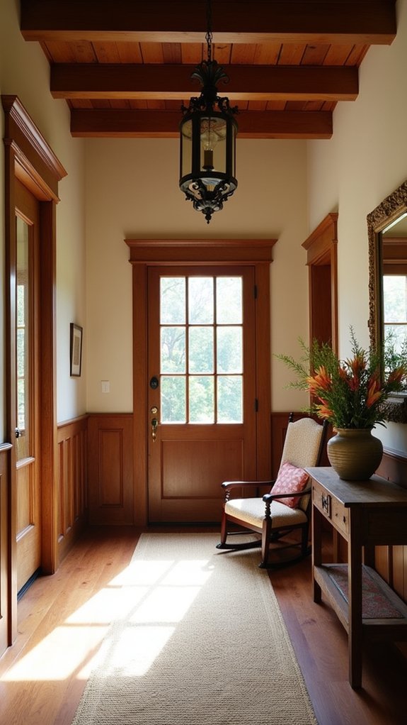 inviting warm textured entryway