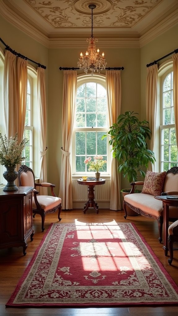 layered rugs create warmth