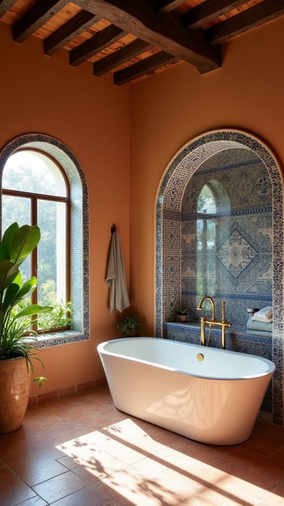 luxurious spanish tiled bathrooms