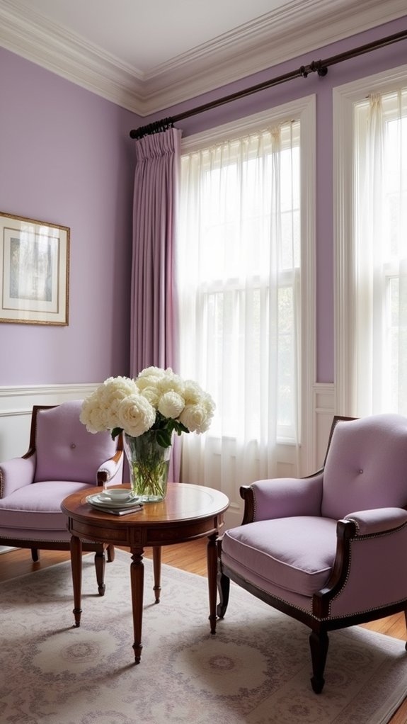 muted lavender calming atmosphere
