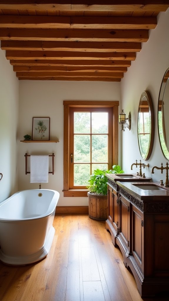 natural wood accents enhance charm