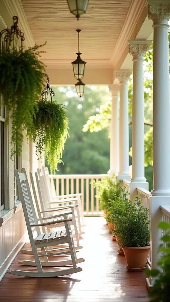 rocking chairs on porch
