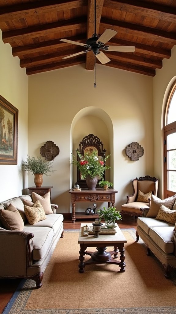 rustic beams enhance warmth