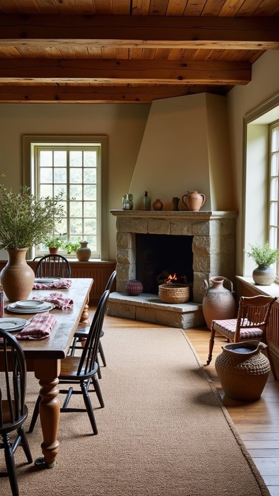 rustic charm in colonial design