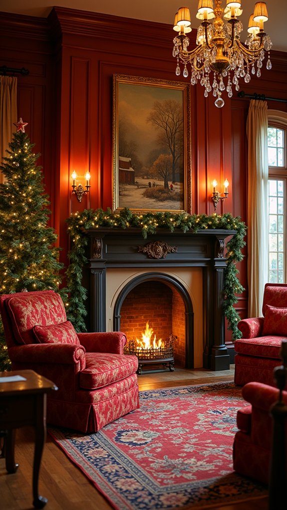 seasonal artwork enhances decor