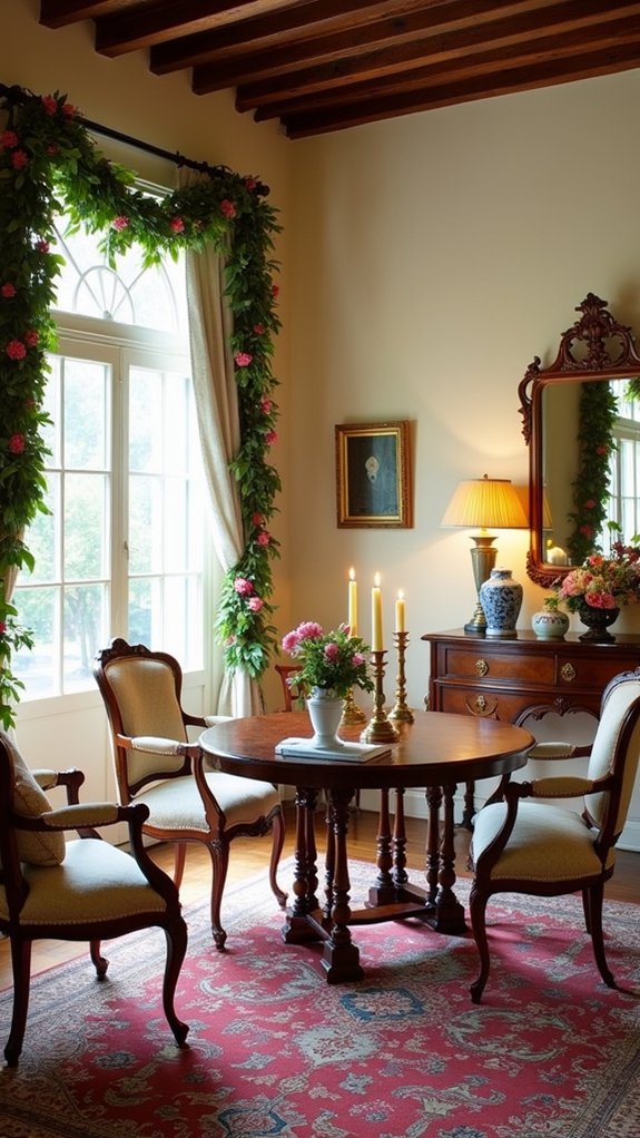 showcasing vintage accessories thoughtfully