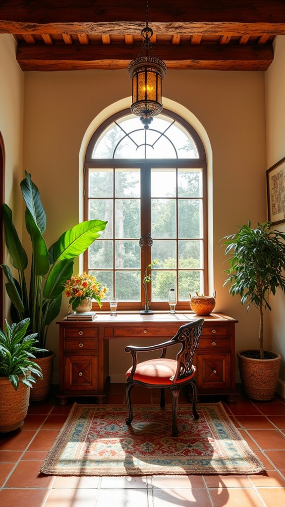 spanish inspired home office decor