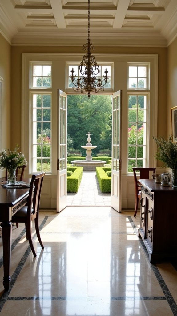 symmetrical garden design elements