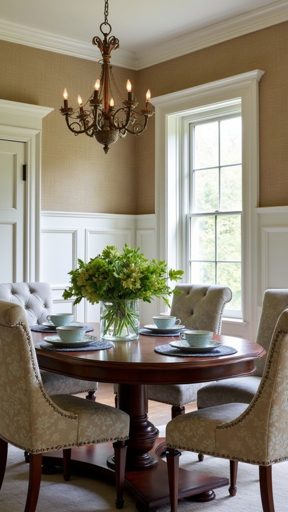 textured wall dining ambiance