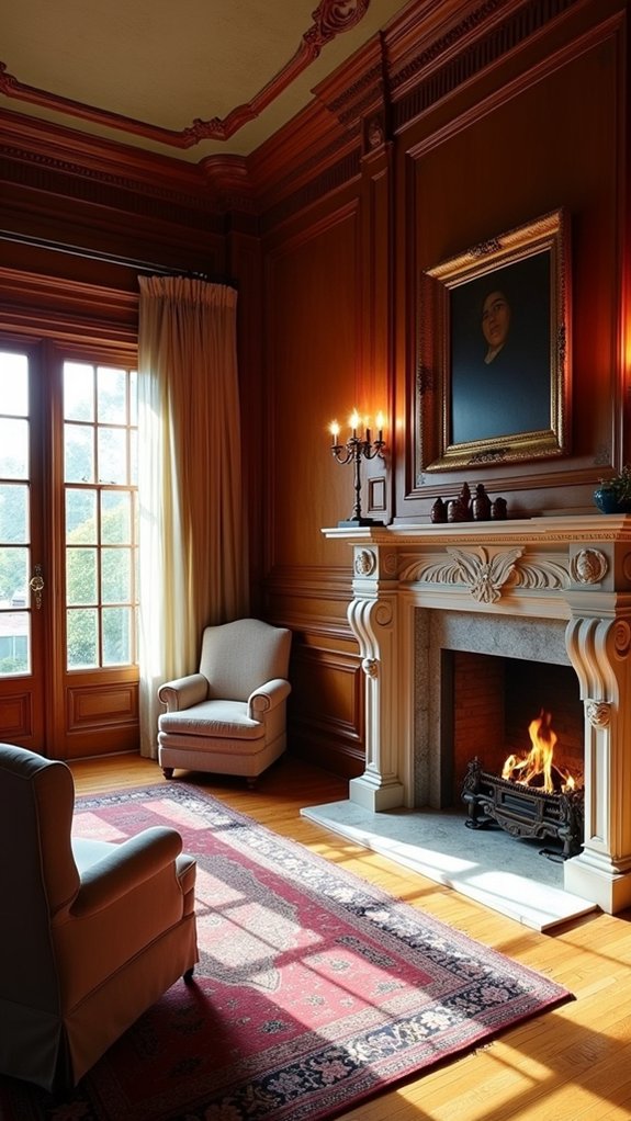 traditional fireplace enhances warmth