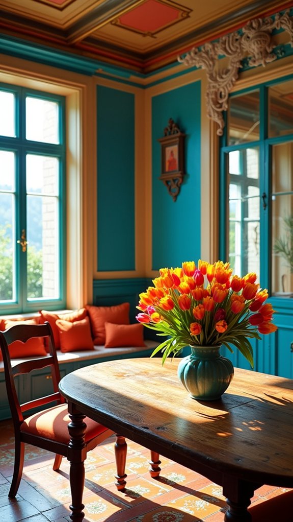 vibrant colors enhance warmth