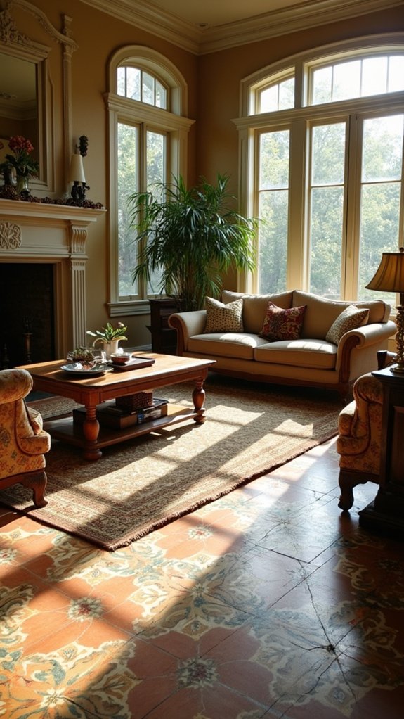 vintage linoleum adds character