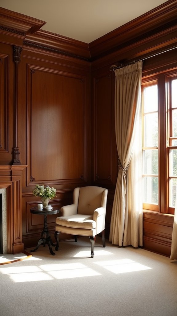 wainscoting enhances room warmth