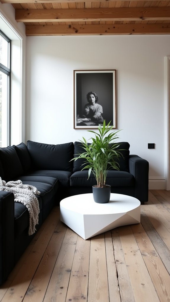 bold art enhances minimalism