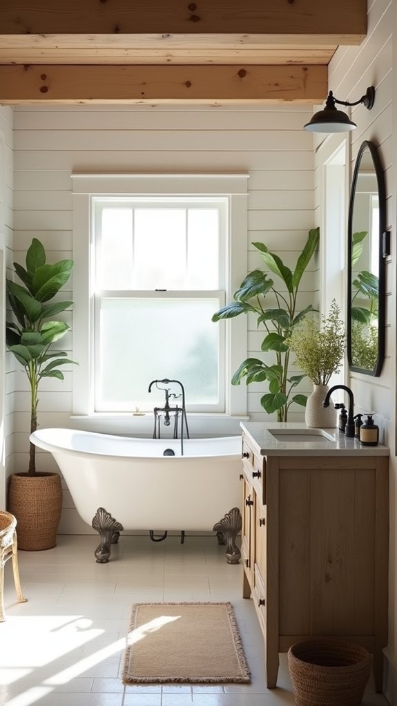 bright airy farmhouse bathroom