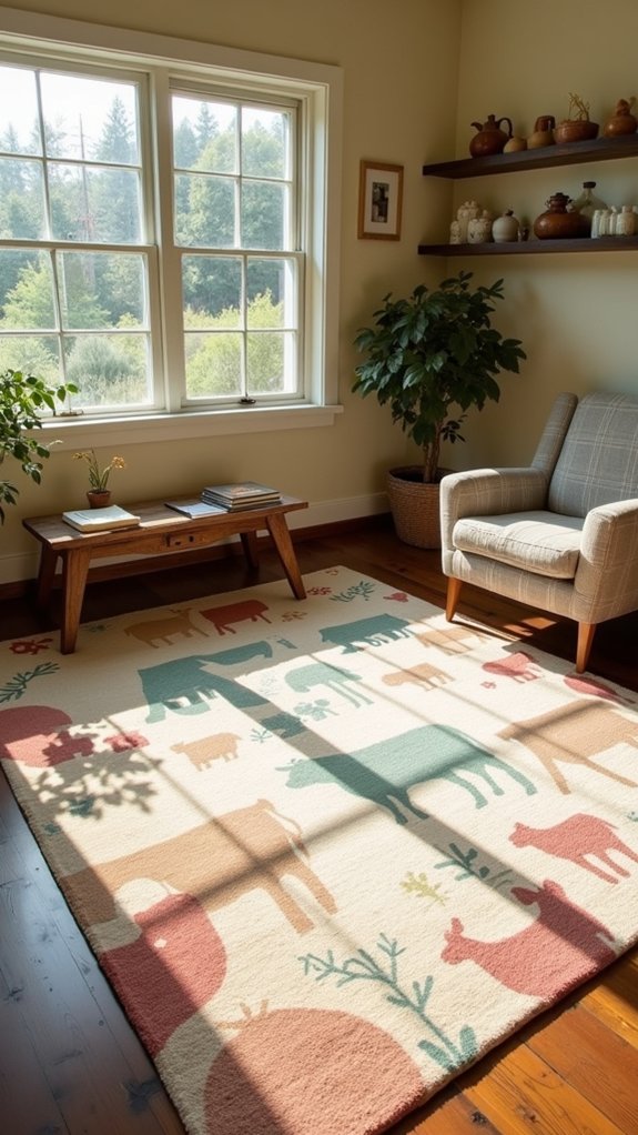 charming farm themed rugs enhance